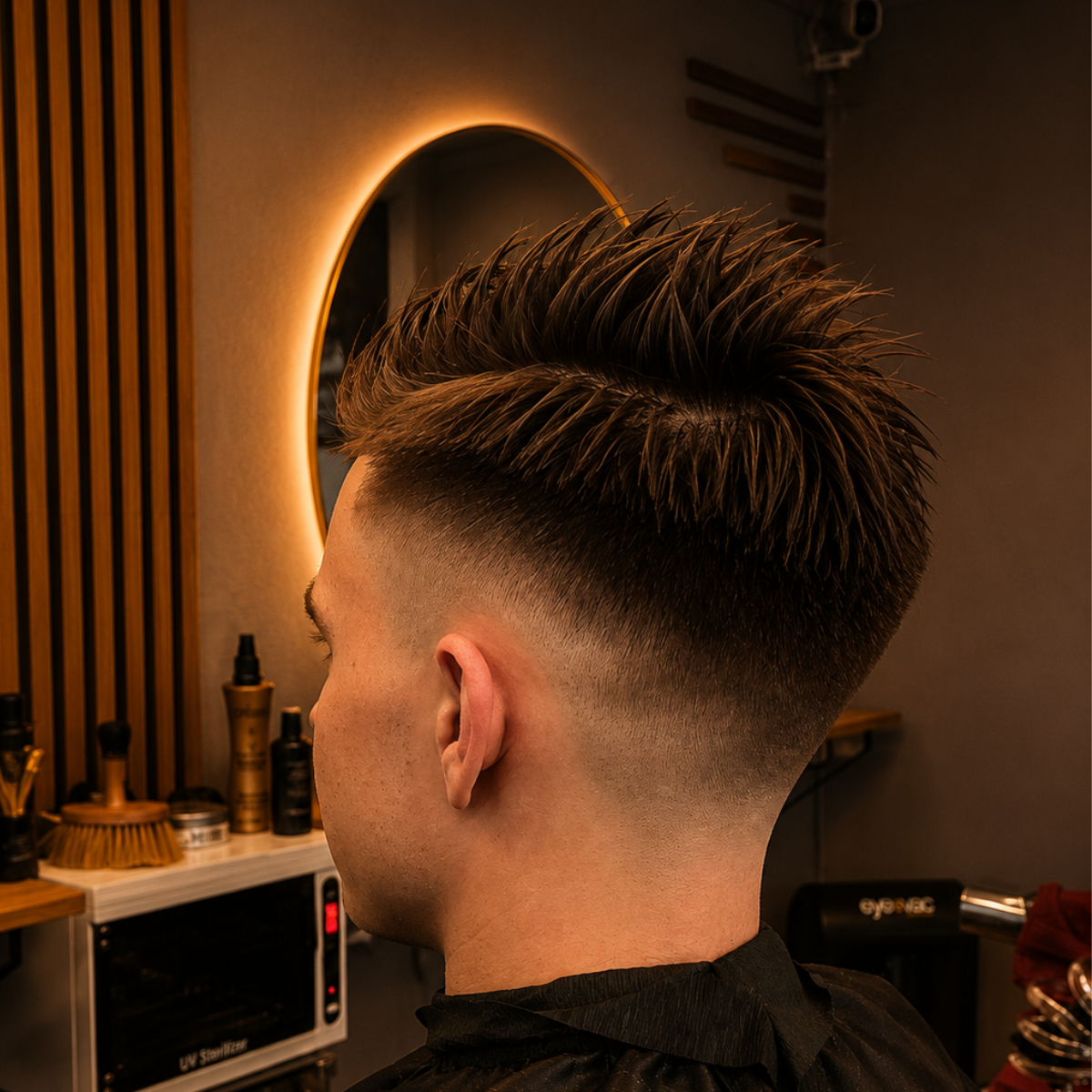 Texturerad fade hos Adam's Frisör i Örnsköldsvik